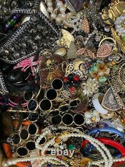 Huge 21+ Lbs Bulk Lot Estate Costume Jewelry Watches Junk Parts $13 Per Lb
