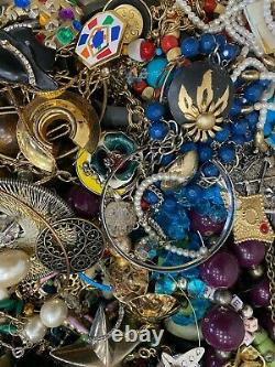 Huge 21+ Lbs Bulk Lot Estate Costume Jewelry Watches Junk Parts $13 Per Lb