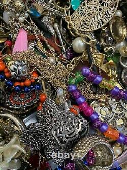 Huge 21+ Lbs Bulk Lot Estate Costume Jewelry Watches Junk Parts $13 Per Lb