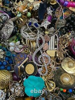 Huge 21+ Lbs Bulk Lot Estate Costume Jewelry Watches Junk Parts $13 Per Lb