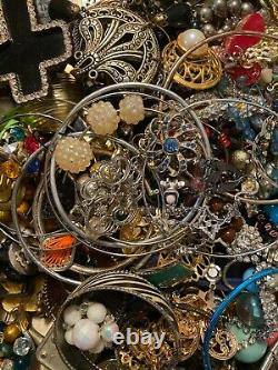 Huge 21+ Lbs Bulk Lot Estate Costume Jewelry Watches Junk Parts $13 Per Lb