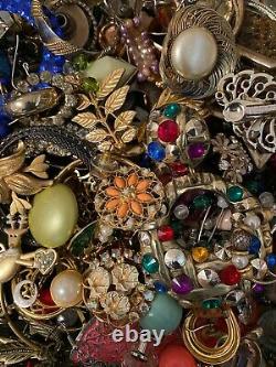 Huge 21+ Lbs Bulk Lot Estate Costume Jewelry Watches Junk Parts $13 Per Lb