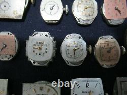 Huge Auction Lot Antique Vintage Watches, Bulova, Wittnauer, Hamilton, Gotham