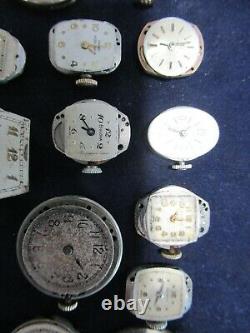Huge Auction Lot Antique Vintage Watches, Bulova, Wittnauer, Hamilton, Gotham