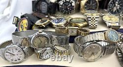 Huge Large Lot Vintage to Modern Watches QUARTZ MECHANICAL Wear Repair Parts -A1