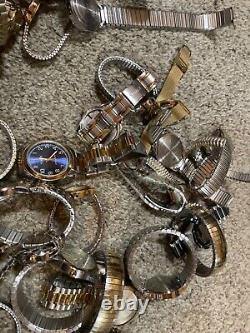 Huge Lot 124 Timex Wrist Watches metal bands Men's Women's for parts replacement