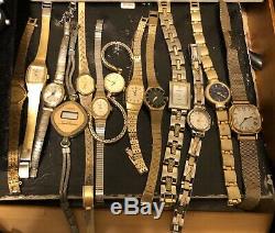 Huge Lot 230+ Vintage To Now Watches For Repair Parts Or Repurpose Over 20 Lbs