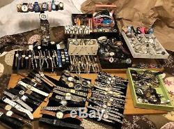 Huge Lot 230+ Vintage To Now Watches For Repair Parts Or Repurpose Over 20 Lbs