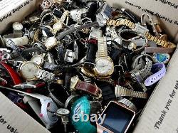 Huge Vintage Now Watch Lot 24 LBS Pounds Parts Repair Mens Womens Estate Watches