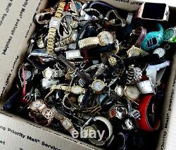 Huge Vintage Now Watch Lot 24 LBS Pounds Parts Repair Mens Womens Estate Watches