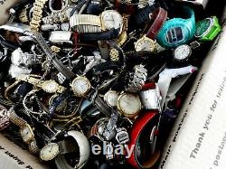 Huge Vintage Now Watch Lot 24 LBS Pounds Parts Repair Mens Womens Estate Watches