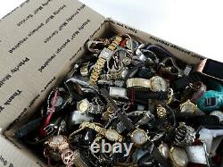 Huge Vintage Now Watch Lot 24 LBS Pounds Parts Repair Mens Womens Estate Watches