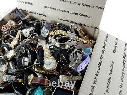 Huge Vintage Now Watch Lot 24 LBS Pounds Parts Repair Mens Womens Estate Watches