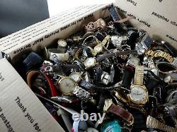 Huge Vintage Now Watch Lot 24 LBS Pounds Parts Repair Mens Womens Estate Watches