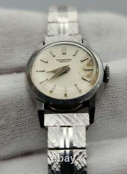 IWC Ladies Vintage Silver Tone Mechanical Watch FOR PARTS / REPAIR