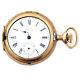 Ideal U. S. A. White Dial Gold Plated Pocket Watch For Parts Or Repairs