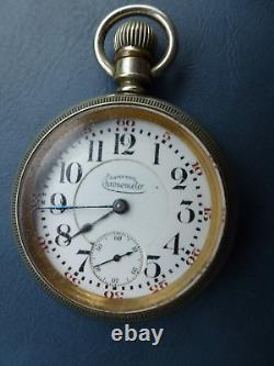 Illinois Interstate Chronometer Pocket Watch 17 Jewels Parts /Repair Not working