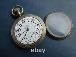 Illinois Interstate Chronometer Pocket Watch 17 Jewels Parts /Repair Not working