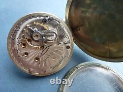 Illinois Interstate Chronometer Pocket Watch 17 Jewels Parts /Repair Not working