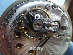 Illinois Interstate Chronometer Pocket Watch 17 Jewels Parts /Repair Not working