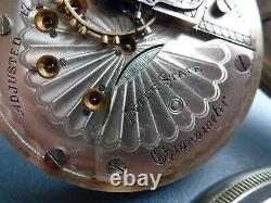 Illinois Interstate Chronometer Pocket Watch 17 Jewels Parts /Repair Not working