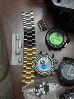 Invicta Men's Watch Parts Bands Lot For Repair