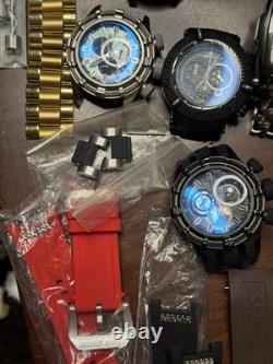Invicta Men's Watch Parts Bands Lot For Repair