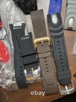 Invicta Men's Watch Parts Bands Lot For Repair