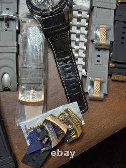 Invicta Men's Watch Parts Bands Lot For Repair