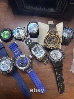 Invicta Men's Watch Parts Bands Lot For Repair