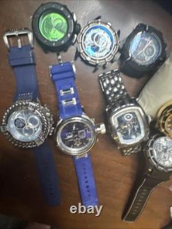 Invicta Men's Watch Parts Bands Lot For Repair