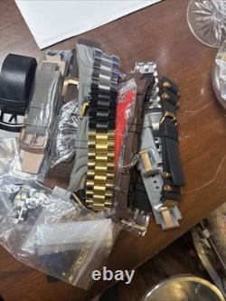 Invicta Men's Watch Parts Bands Lot For Repair