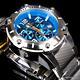 Invicta Speedway XL Teal Blue Stainless Steel Chronograph Swiss Parts Watch New