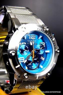 Invicta Speedway XL Teal Blue Stainless Steel Chronograph Swiss Parts Watch New