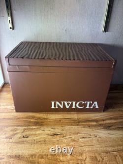 Invicta Watch Case With Watches UNTESTED PARTS ONLY 6 Watches + Brown Case