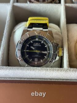 Invicta Watch Case With Watches UNTESTED PARTS ONLY 6 Watches + Brown Case