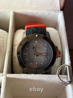 Invicta Watch Case With Watches UNTESTED PARTS ONLY 6 Watches + Brown Case