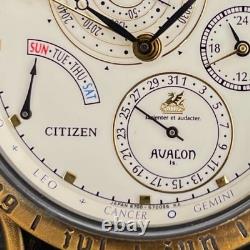 JUNK CITIZEN Avalon 6700 G70013 Super Calendar Watch Face Only Not Working Used