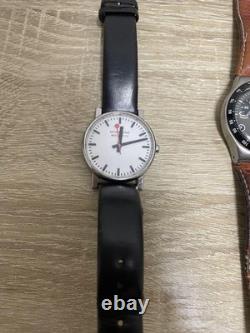 Junk Lot Watches MONDAINE SEIKO Chronograph SWATCH TIMEX ×2 Repair Parts