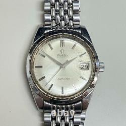 Junk Omega Seamaster Mens Watch 3cm Dial 1.7cm Band Untested for Parts Repair