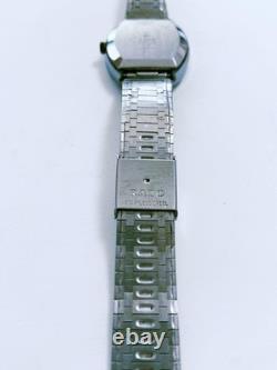 Junk Rado Balboa Quartz Watch Square Black Dial Roman Index Not Working
