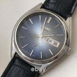 Junk SEIKO Lord Matic Auto Watch 23J Blue Dial Not Working Vintage for Repair