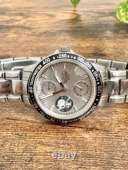 Junk Snoopy Limited Watch Silver Dial Broken Crystal 35mm 18cm Battery Replaced
