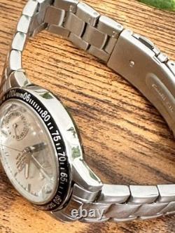 Junk Snoopy Limited Watch Silver Dial Broken Crystal 35mm 18cm Battery Replaced
