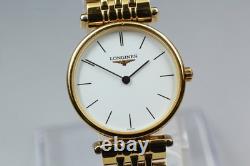 LONGINES Grand Classic L4.135.2 Gold White Ladies Watch As-Is / Not Working