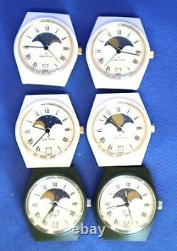 LOT 9 Montres Watch Uhr CHARLES PERRIN Swiss Made Suisse Moon Phase For Parts