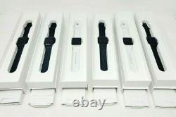 LOT OF 6 Apple Watch Series 3 38mm GPS Space Gray Case Black ACC LOCKED READ