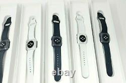 LOT OF 6 Apple Watch Series 3 38mm GPS Space Gray Case Black ACC LOCKED READ