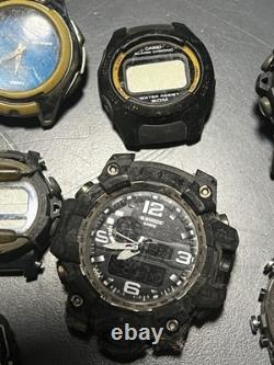 LOT of 14 Casio & G-Shock Watches For Parts / Repair Mixed Analog / Digital
