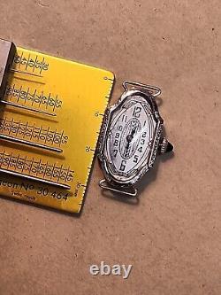 Ladies 14K Gold Cased Art Deco Swiss Watch With Wire Lugs For Parts/Repairs